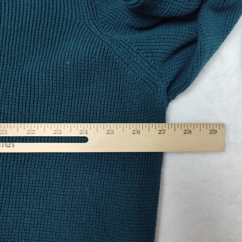 Vineyard Vines Sweater Mens 2XL Green Pullover 1/4 Zip Mock‎ Neck Waffle-Knit